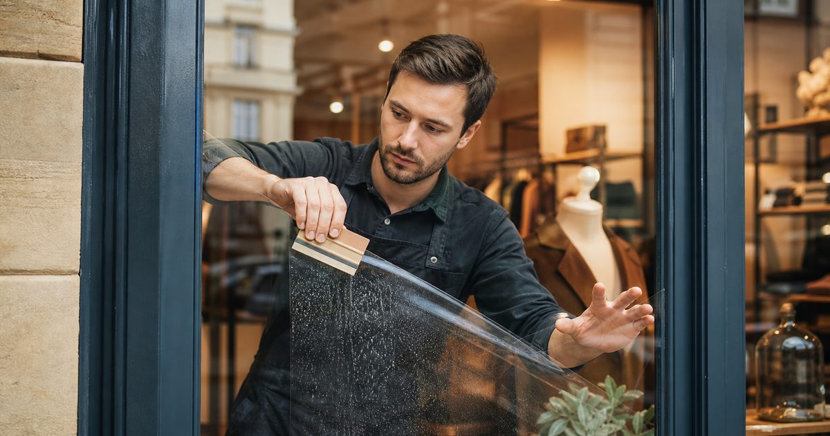 Quel adhésif choisir pour une vitrine de magasin ?