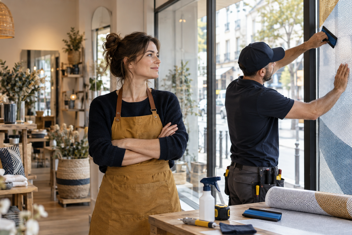 Film microperforé pour vitrine : bien le choisir